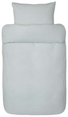 Blåt sengetøj - 150x210 cm - Frøya himmelblå sengesæt - 100% stenvasket økologisk bomuld - Høie sengetøj